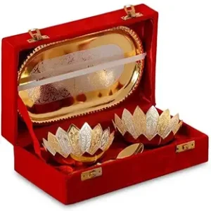Metal Floral Bowl Set 3 Pieces