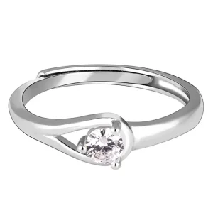 Sterling Silver Pear Hoop Ring
